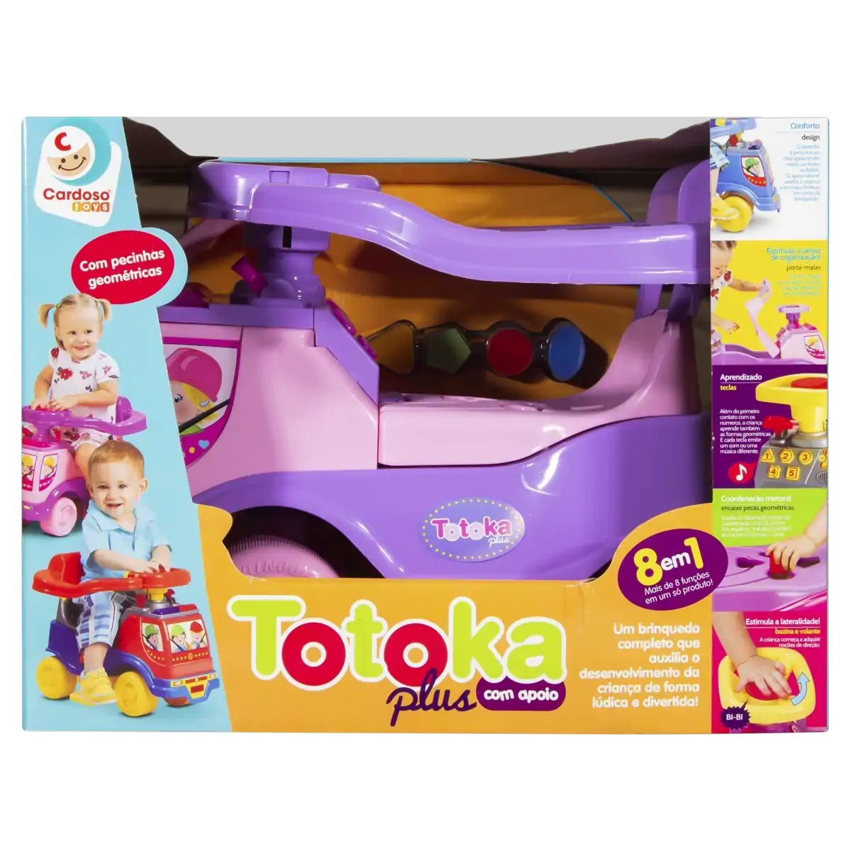 Totoka Eletrônica Plus Com Apoio Rosa Menina Cardoso Toys