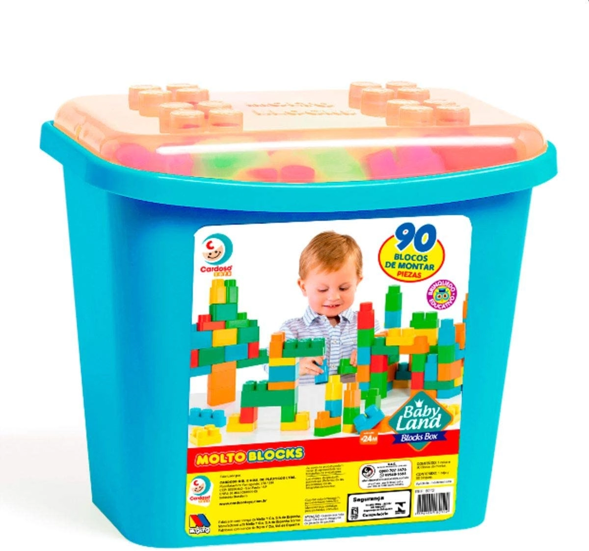 Baby Land Block Box 90 Blocos Menino