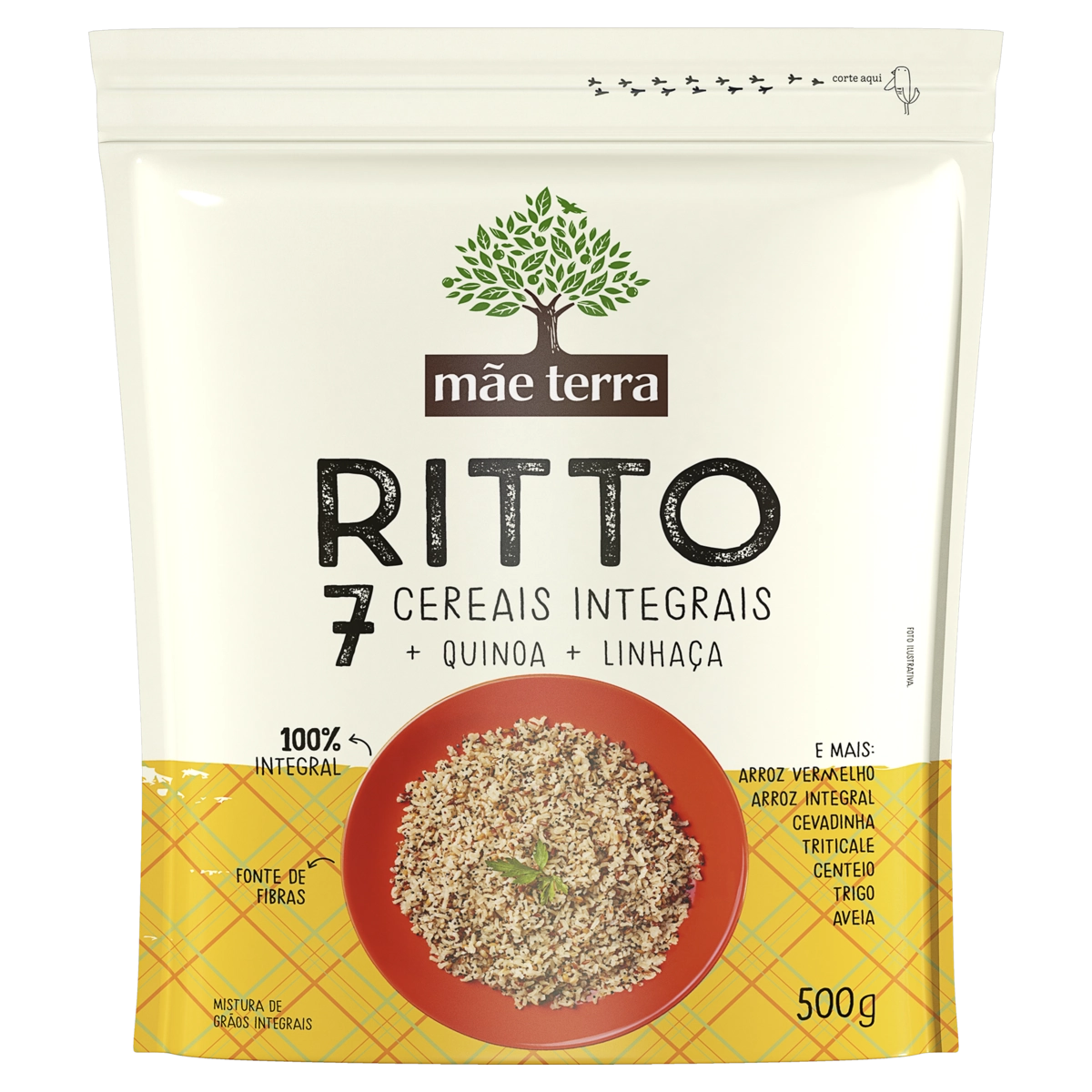 Arroz Integral 7 Cereais Mãe Terra Ritto Pouch 500g