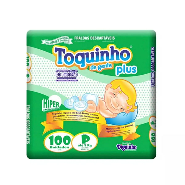 Fralda Desc.toquinho Confort Sec.hiper P 100un