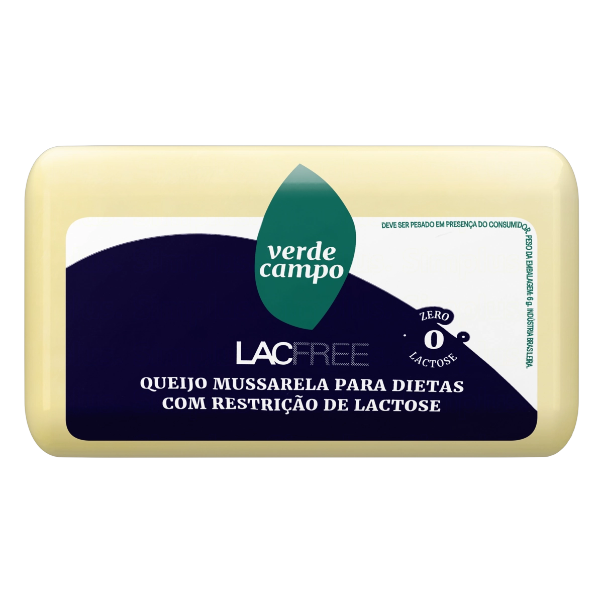 Queijo Mussarela Zero Lactose Verde Campo Lacfree