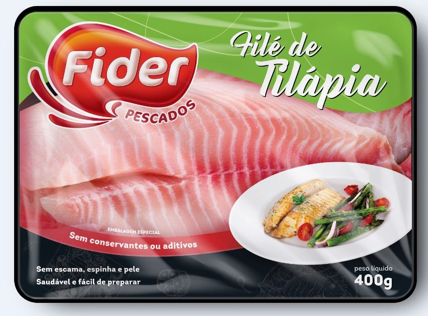 File Tilapia Fider S/ Pele 400g