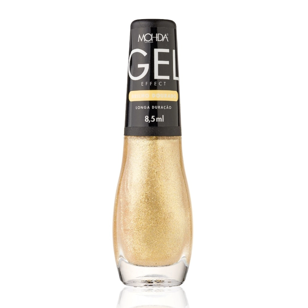 Esmalte Mohda Efeito Gel Brilho Dourado