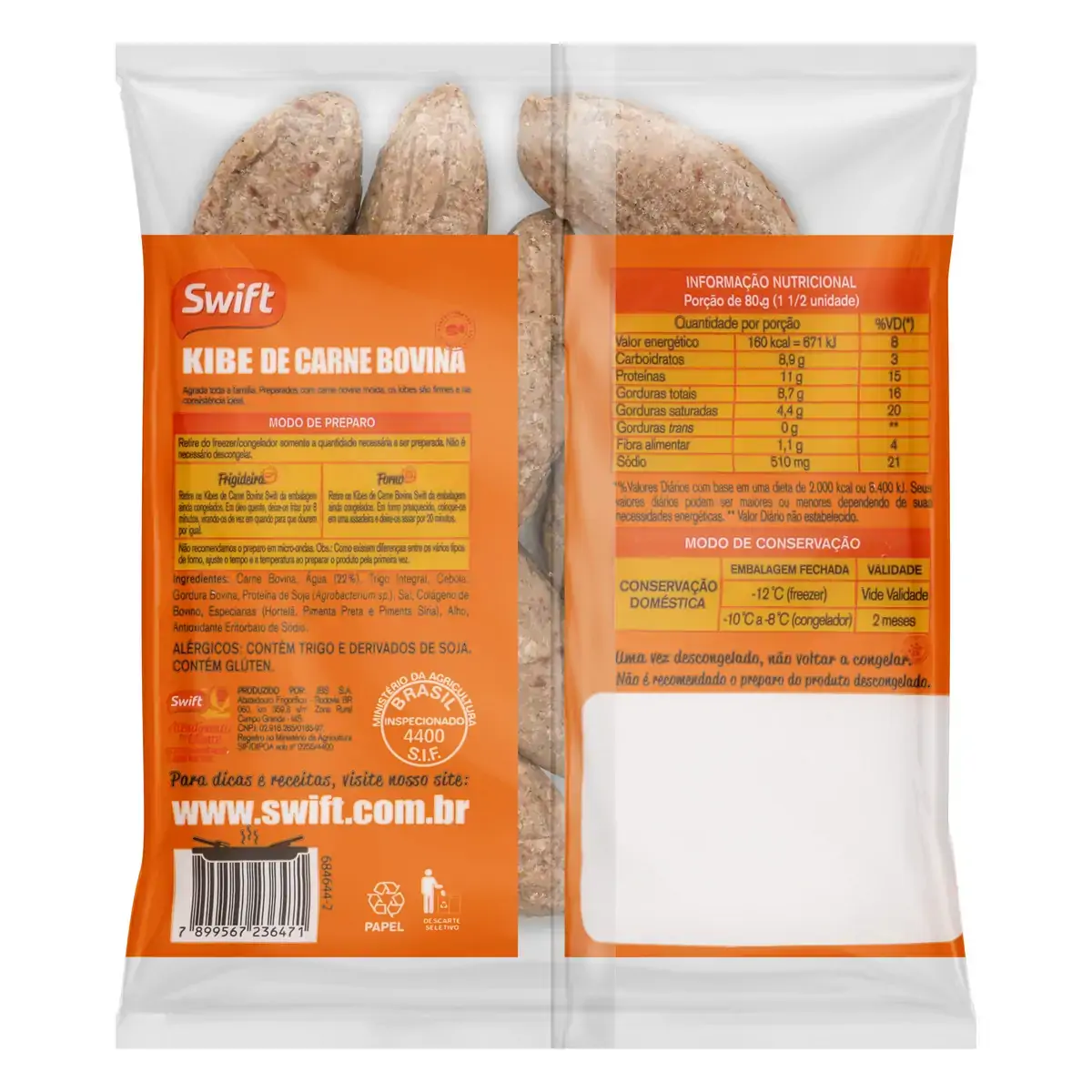 Kibe Swift Carne Bovino 500g