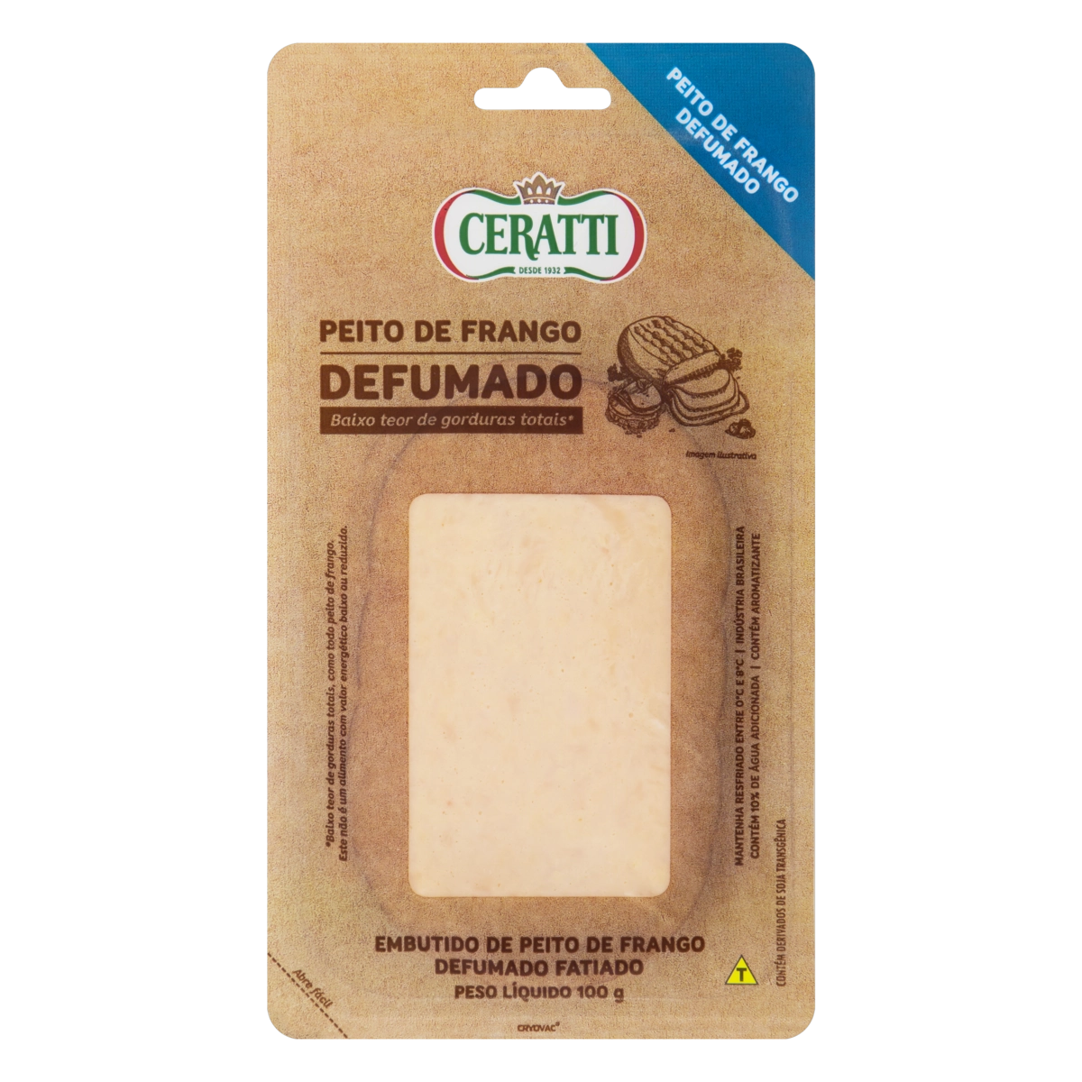Peito De Frango Defumado Fatiado Frango Assado Ceratti 250g Tamanho Família