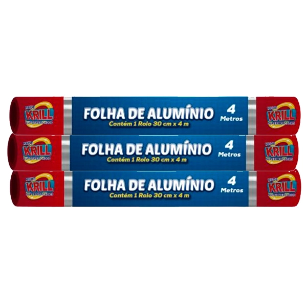 Rolo Aluminio Rede Krill 30x4.0