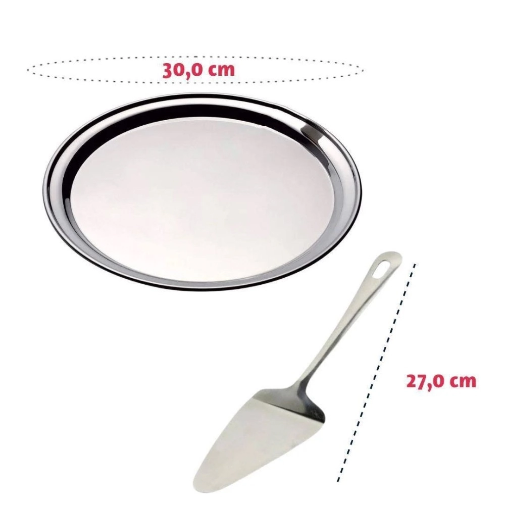 Conjunto Bolo Inox 2pcs 24cm 13358 Inga
