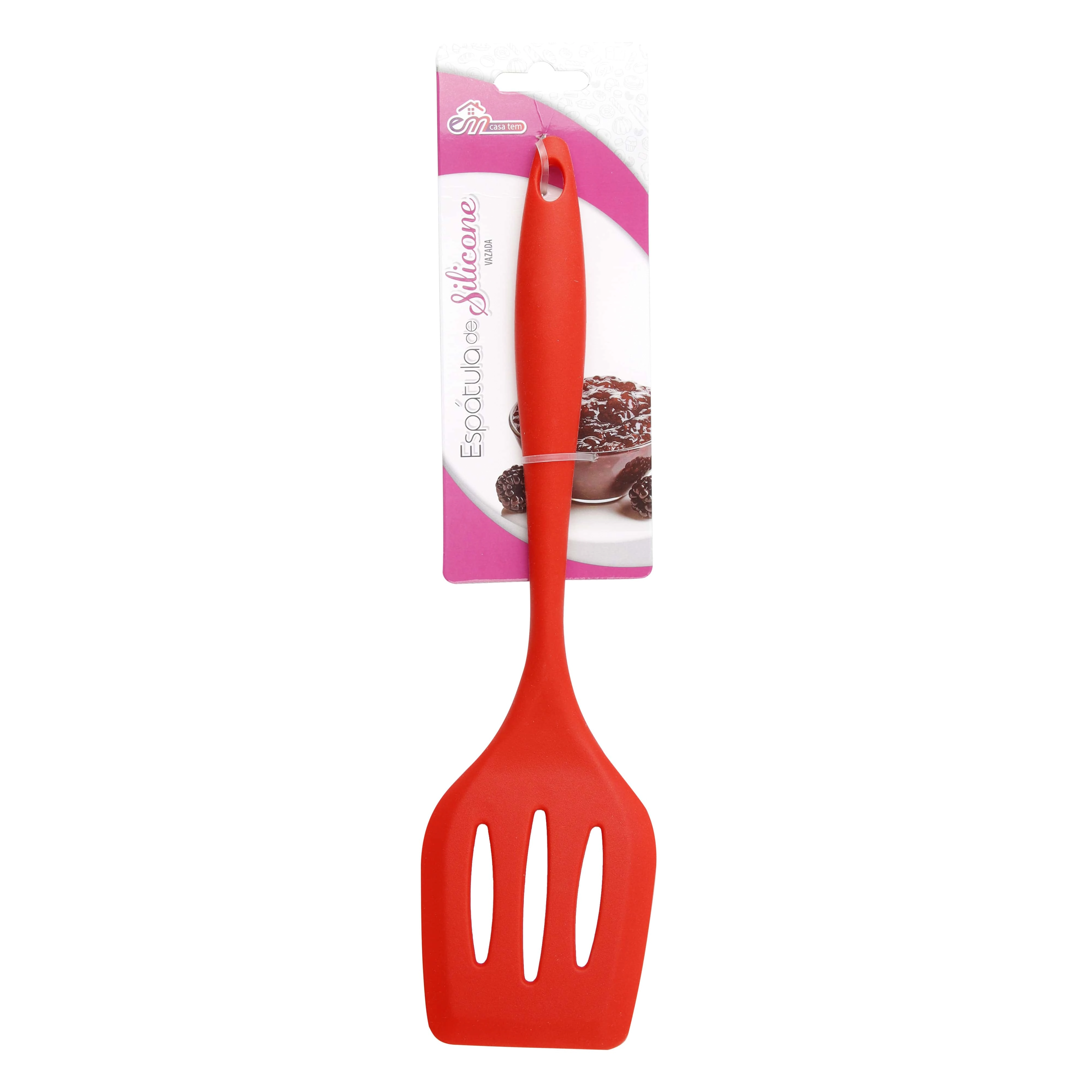 Espatula Silicone Vazada 28cm Vermelho 13917 Inga