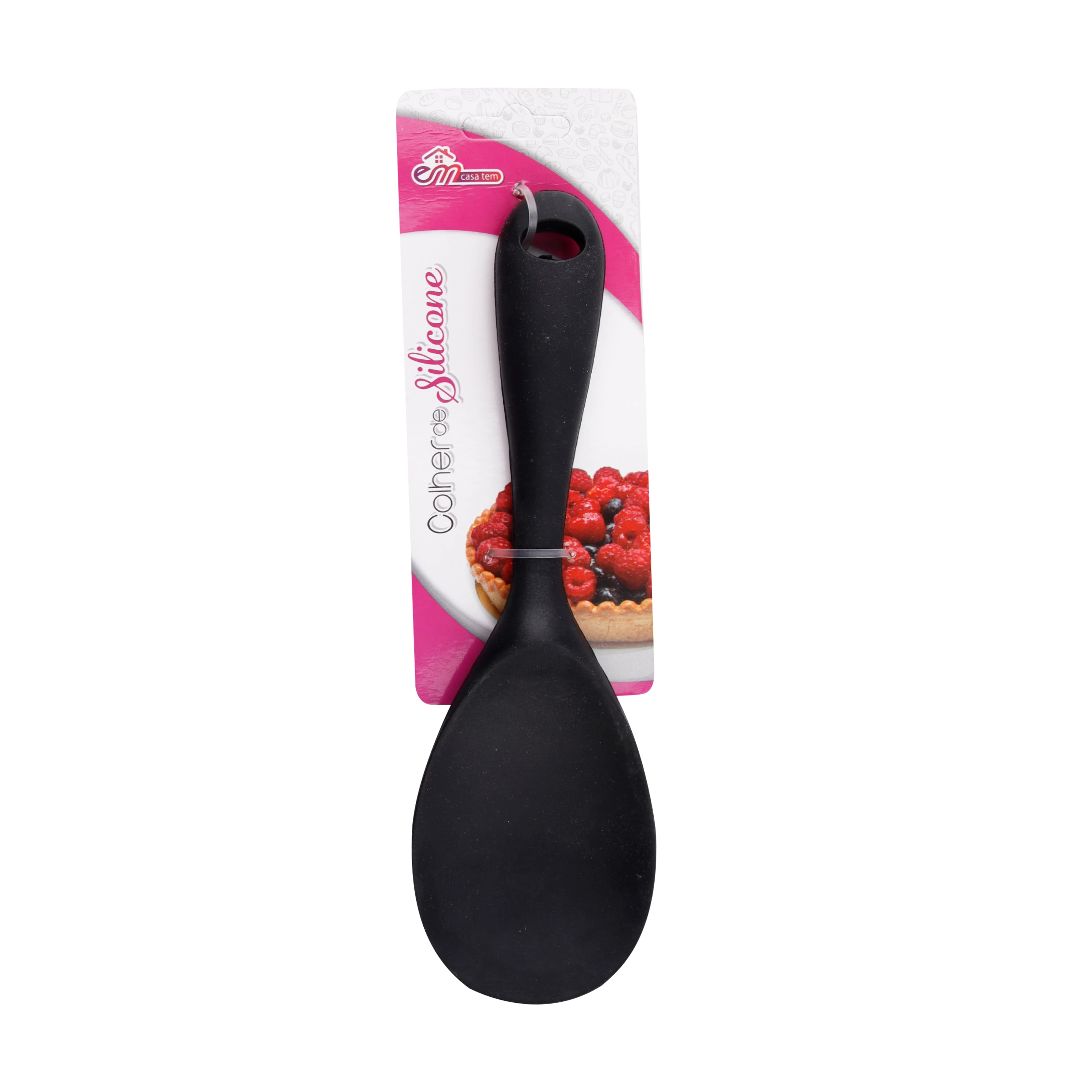 Colher De Silicone 22,5cm Preto Cm144