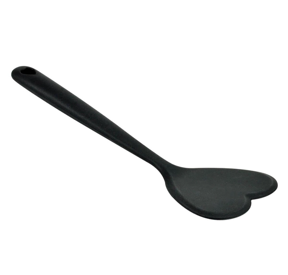 Espatula De Coracao Em Silicone Preto Cm144