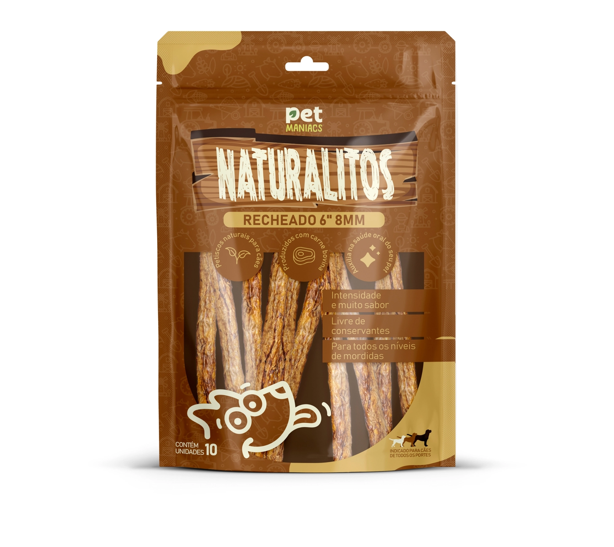 Naturalitos Recheado 6 8mm 10 Un