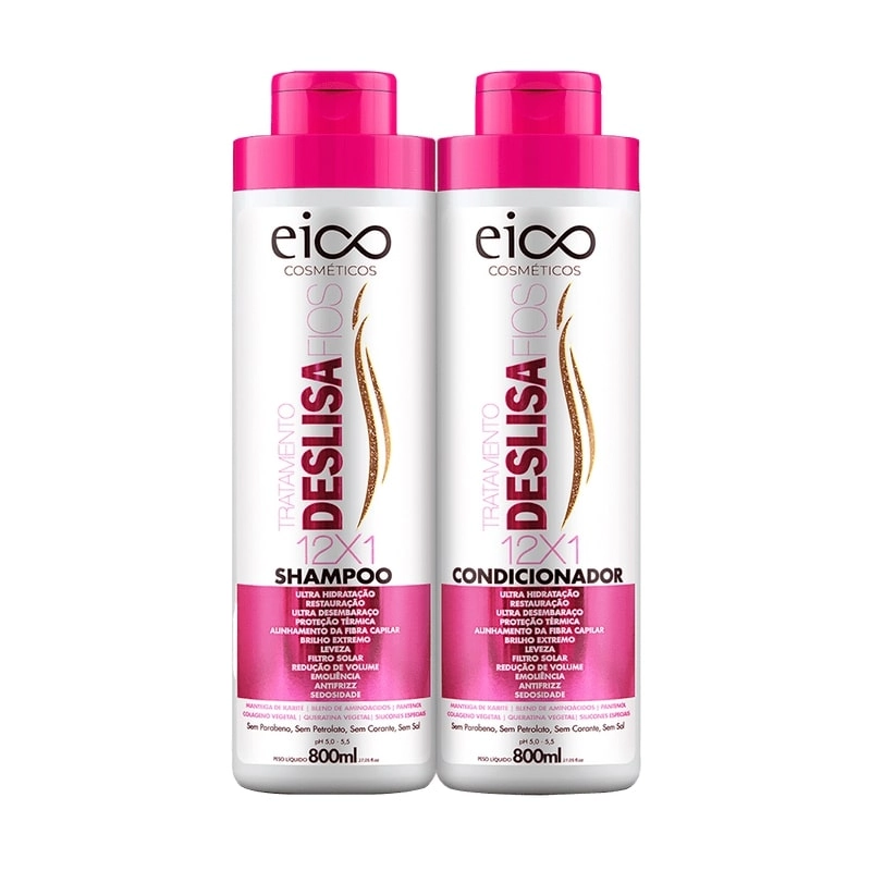Kit Sh Con Eico 800ml Deslisa Fios