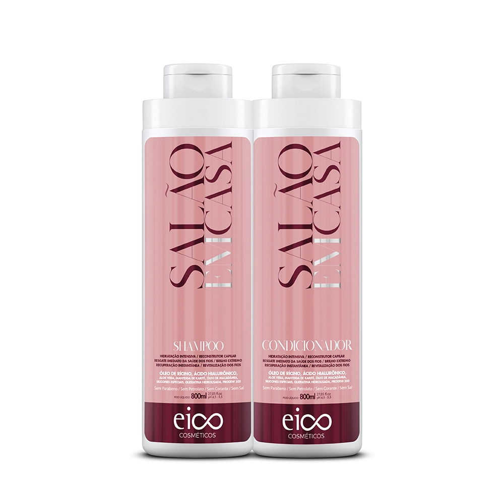 Shampoo Cond.eico 800ml Salao Em Casa