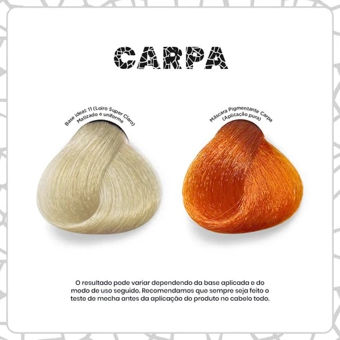 Máscara Pigmentadora Carpa Laranja Neon Kamaleão Color 60g