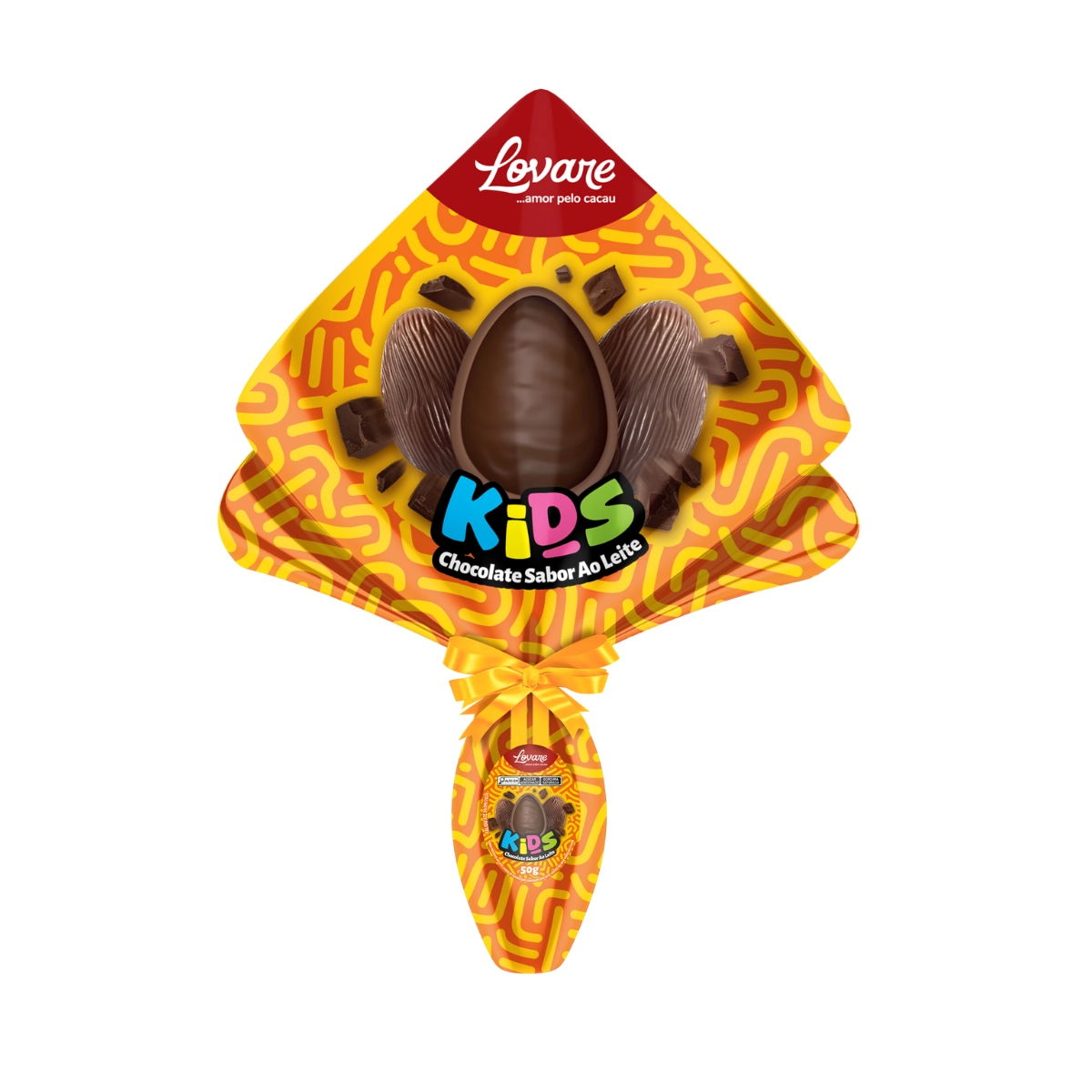 Ovo Pascoa Lovare 50g Choc Ao Leite