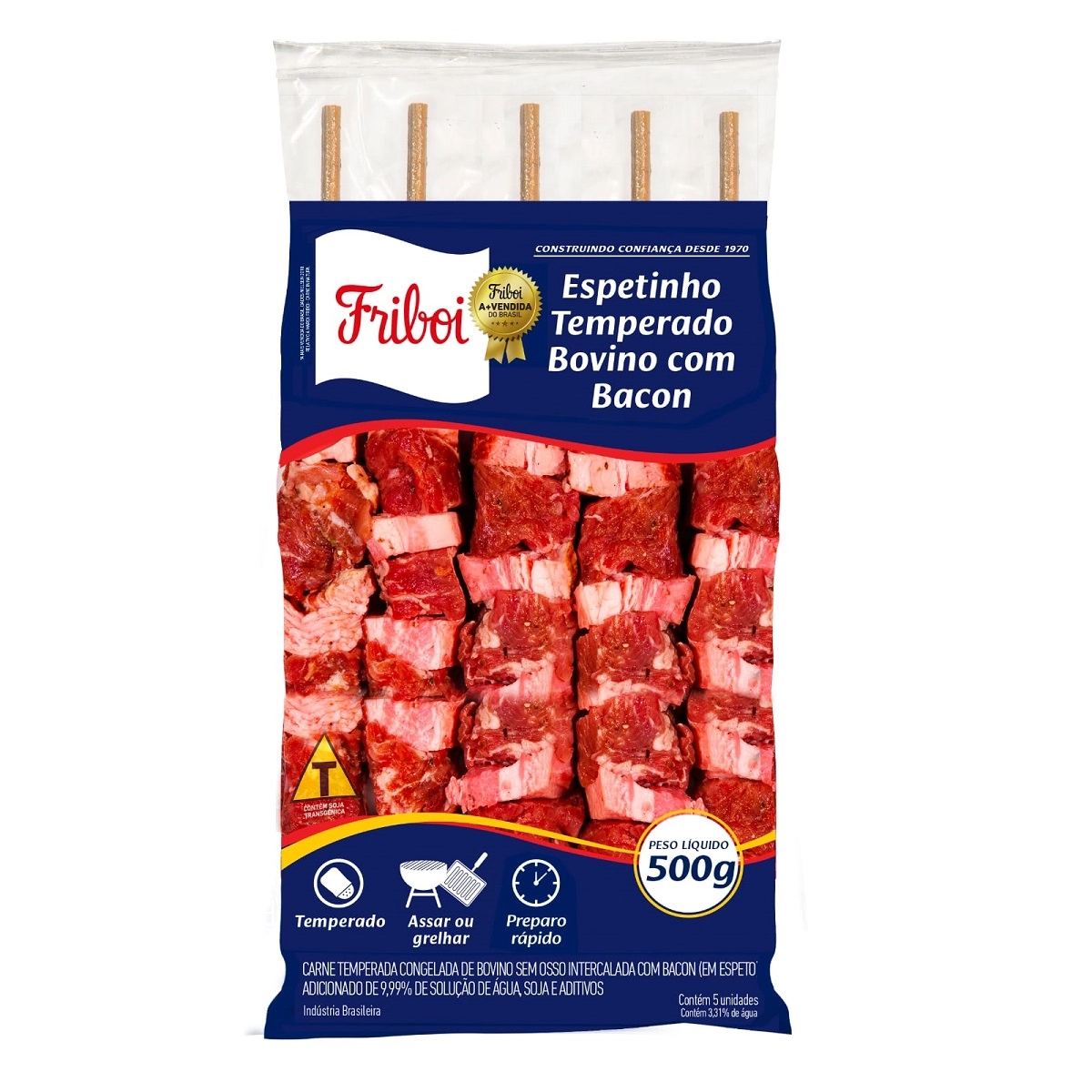 Espetinho Friboi Bov C/bacon 500g