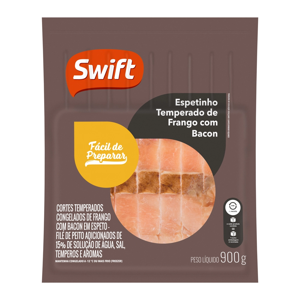Espetinho De Frango Com Bacon Swift 900g