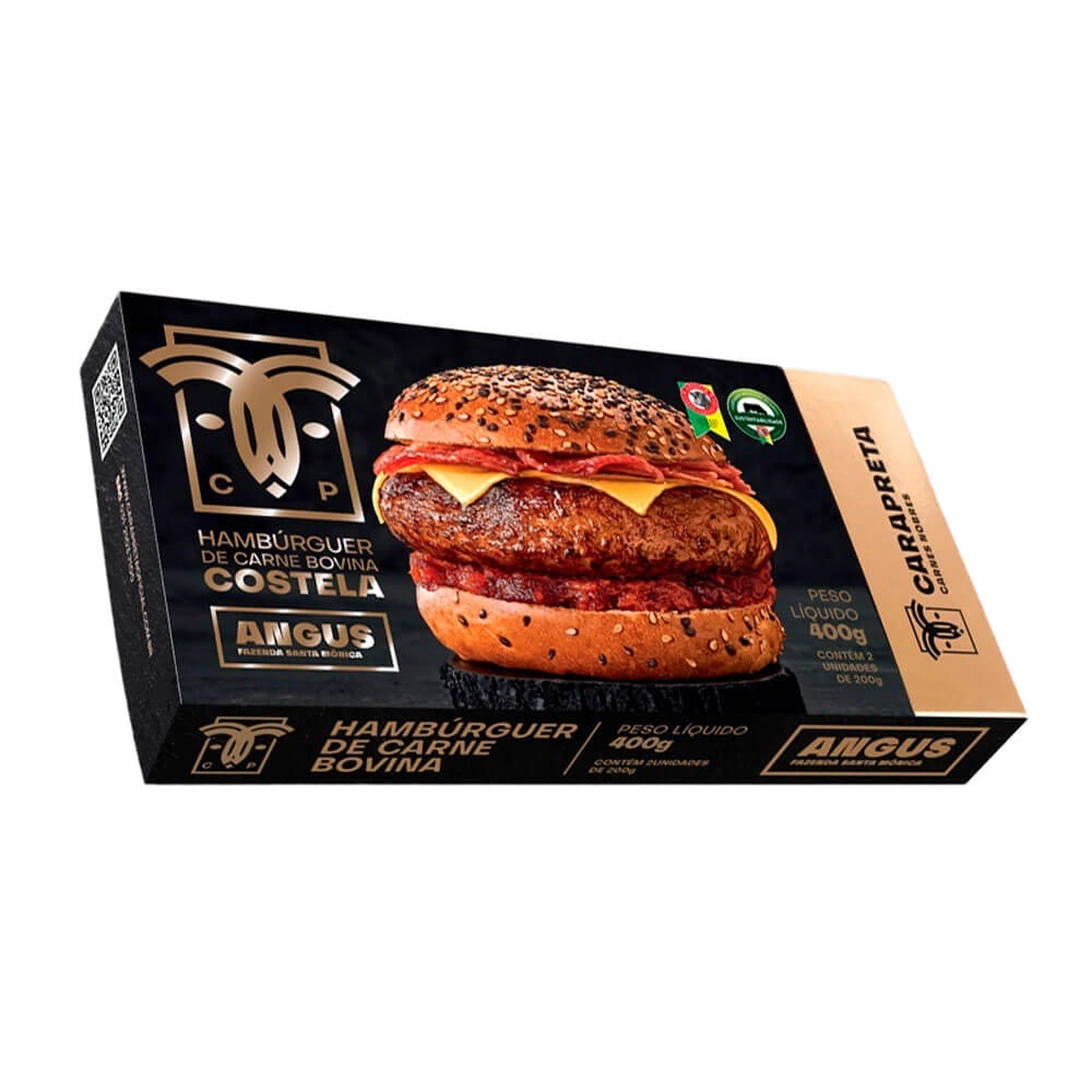 Hamburguer Carapreta 400g Costela Bovina