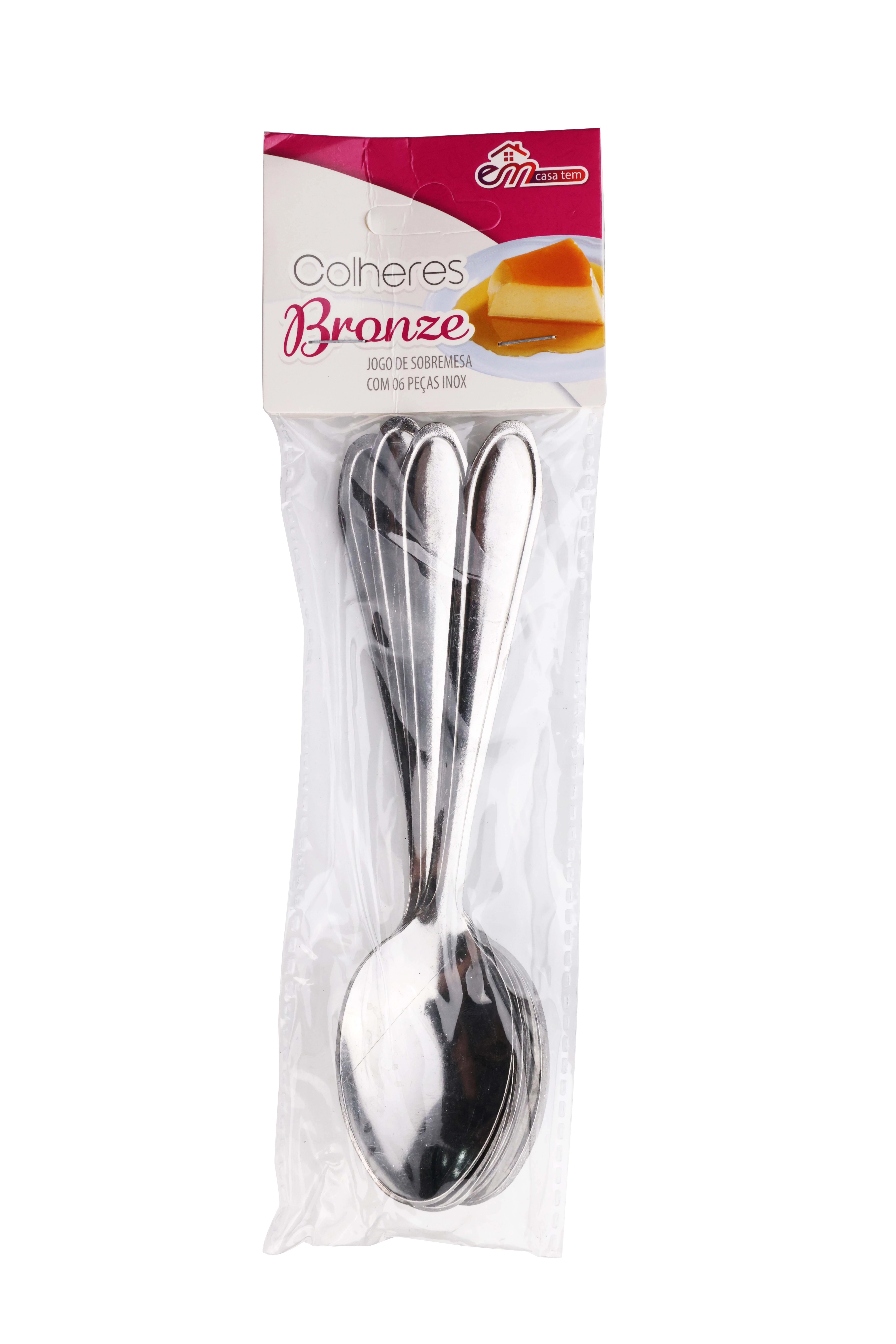 Jogo Colher Sobremesa Inox Bronze 6pcs Cm60 15091 Inga