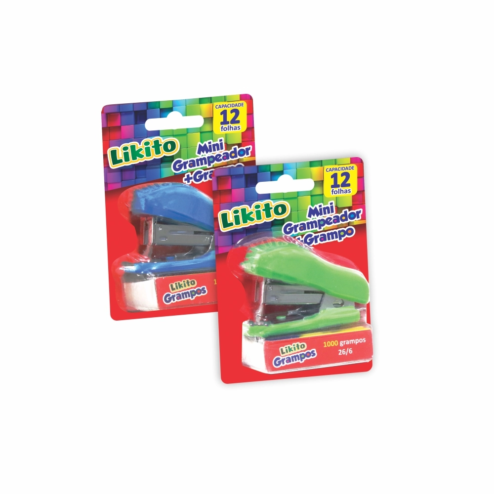 Kit Mini Grampeador Grampo 26 6 Le102 057 Lyke
