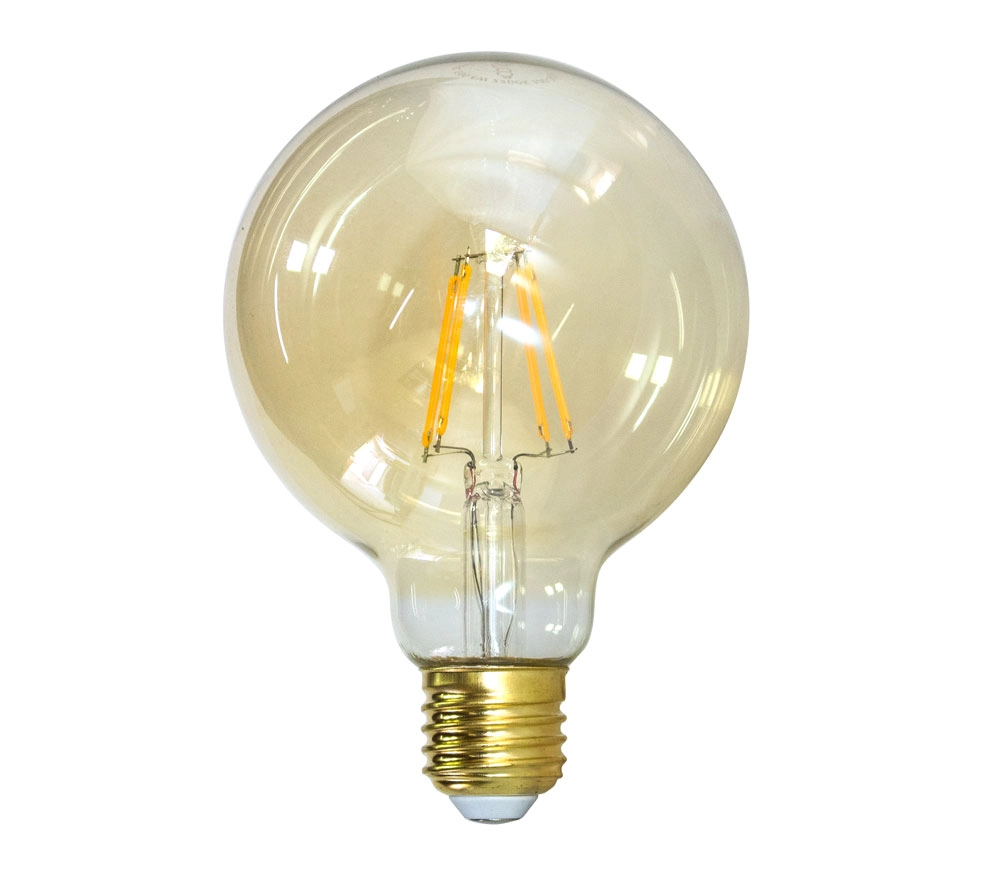 Kit 9 Lâmpada Bola Filamento Led 4w 2200k Vintage Retro Bivolt G95 St431