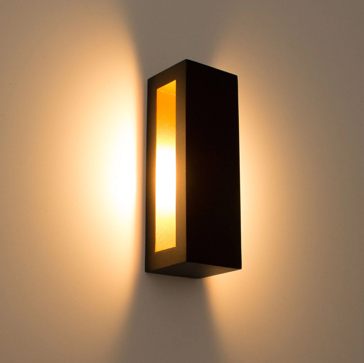 Kit com 6 Arandelas Led Efeito Decorativa Parede Teto 5w 25cm Preta 110V St163