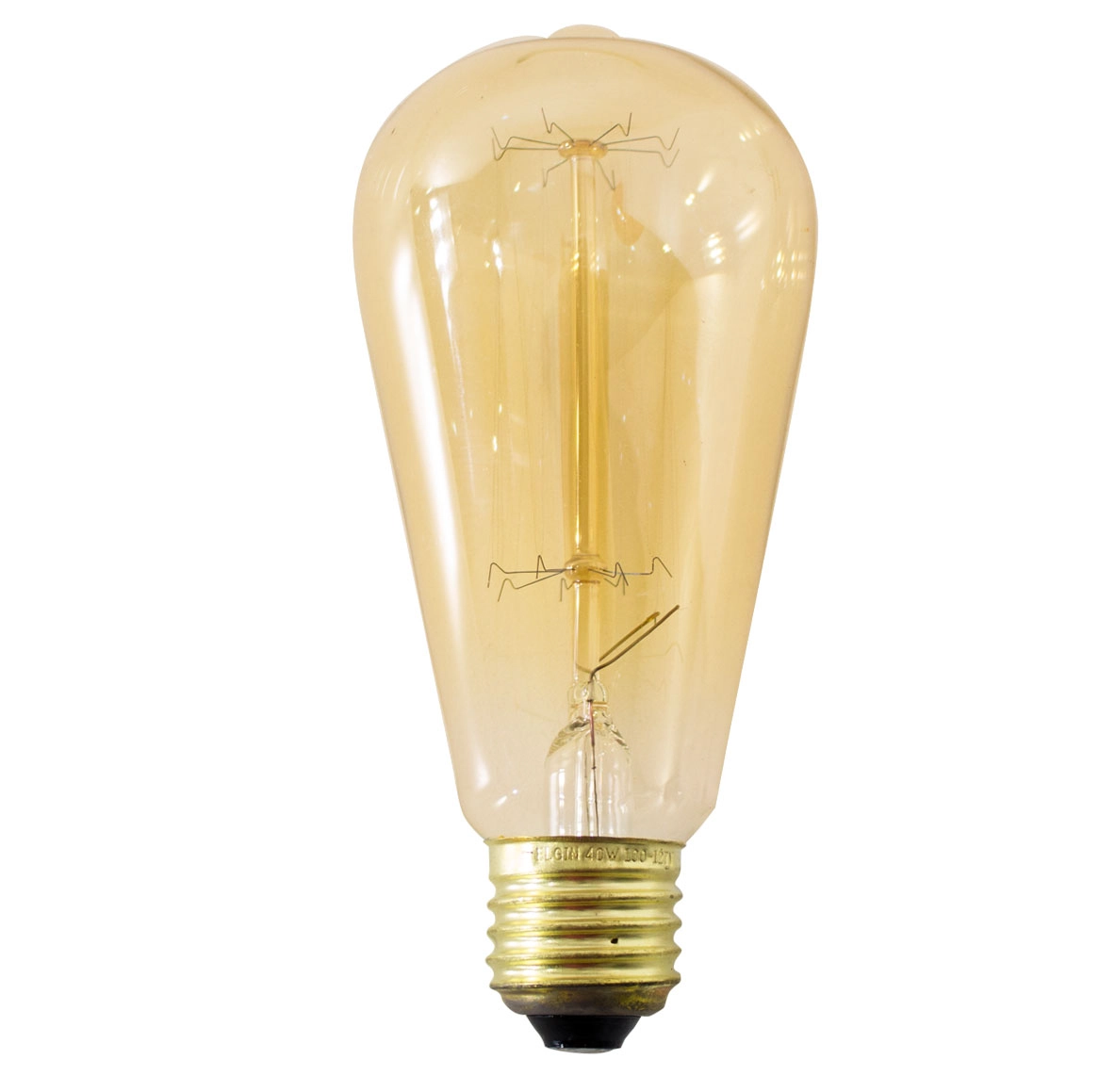 kit 3 lâmpadas de filamento de carbono Thomas Edison 40w 2200k vintage retro 220v st64 st631