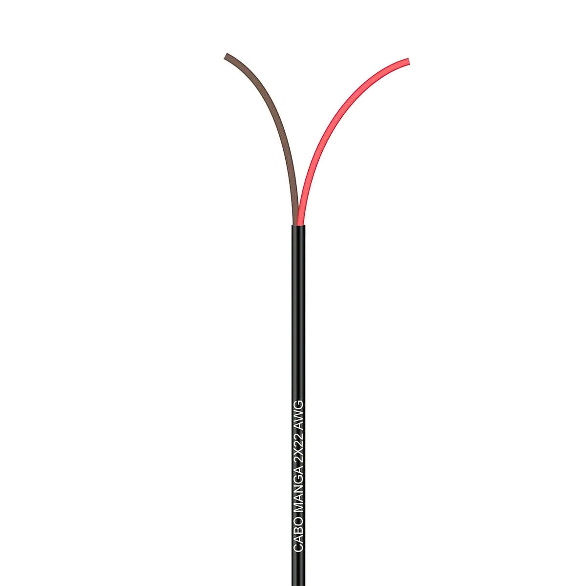 Cabo Manga 2x22 Awg - Sem Blindagem Sem Blindagem Preto 3 Mt