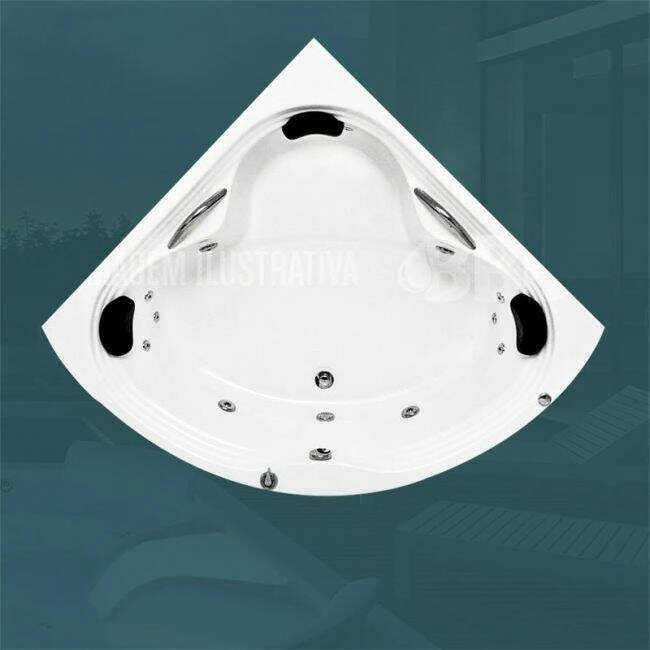 BANHEIRA DE CANTO MONACO COM HIDRO (1,34 x 1,34 x 0,42) 220v