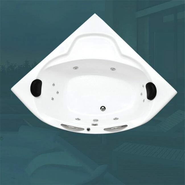 BANHEIRA DE CANTO SANTA MONICA COMPLETA COM HIDRO (1,38 x 1,38 x 0,45) 110V
