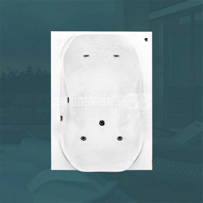 Banheira Dupla Firenze Com Hidro (1,19 x 1,69 x 0,42) 110 v