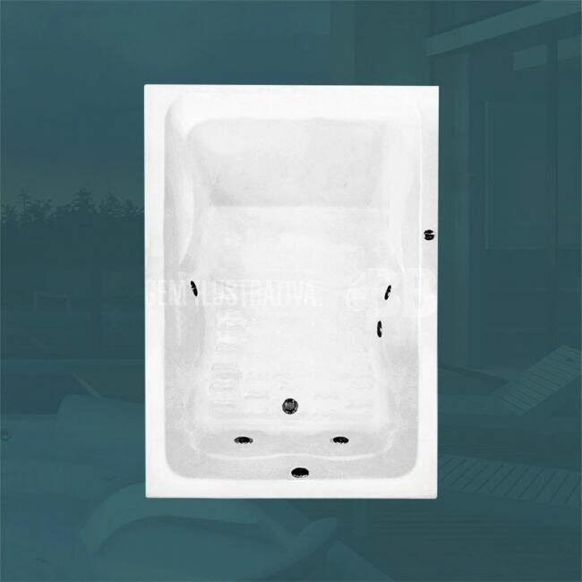 Banheira Dupla Hippolyte Com Hidro (1,19 x 1,69 x 0,49) 110 v