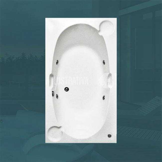 Banheira Dupla Paris Com Hidro (1,03 x 1,84 x 0,40) 110v