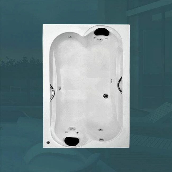 Banheira Dupla Rivail Completa Com Hidro (1,20 x 1,80 x 0,43) 110v