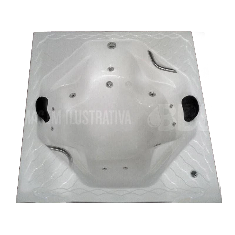 Banheira Dupla Suiça Completa Com Hidro ( 1,40 x 1,41 x 0,49) 110 v