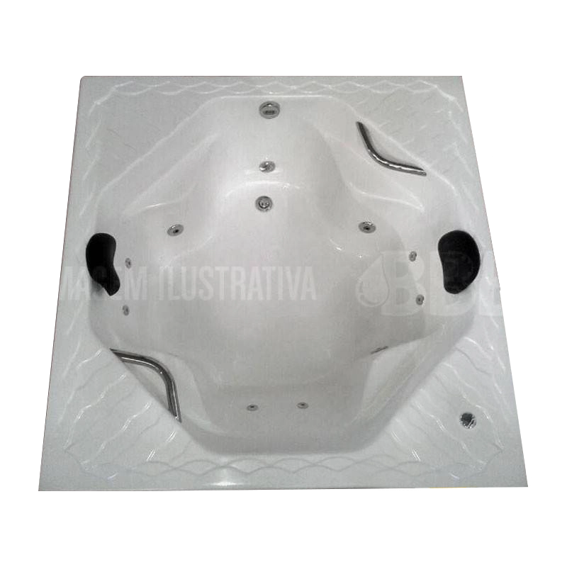 BANHEIRA DUPLA SUICA COMPLETA COM HIDRO (1,40 x 1,41 x 0,49) 220V