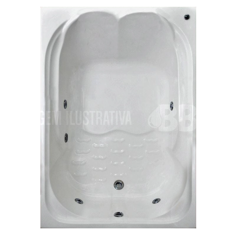 Banheira Dupla Verona Com Hidro (1,19 x 1,69 x 0,43)