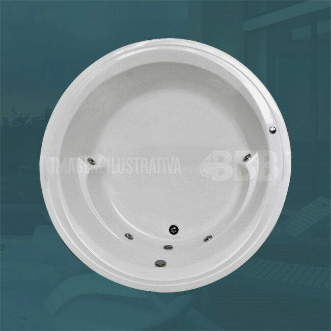 Banheira Redonda Malibu Com Hidro (1,70 x 1,70 x 0,50) 110 v