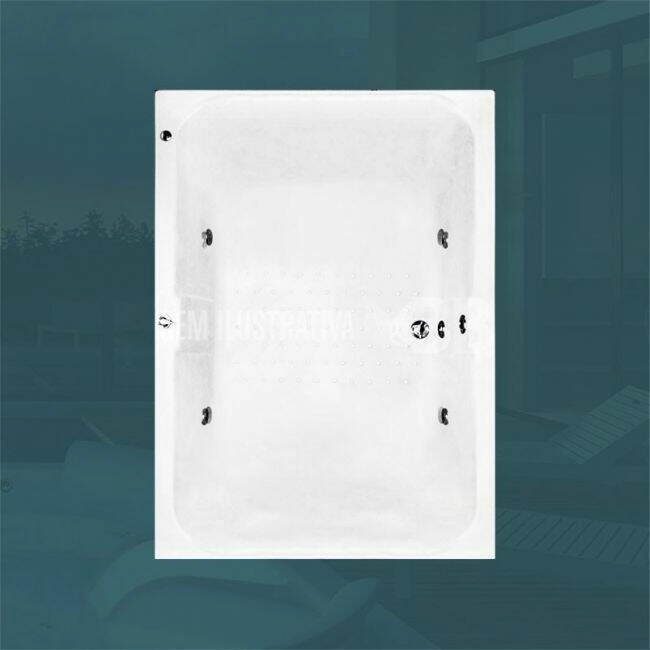 Banheira Retangular Denizard Com Hidro Em Acrílico (1,30 x 1,79 x 0,50) 110 v