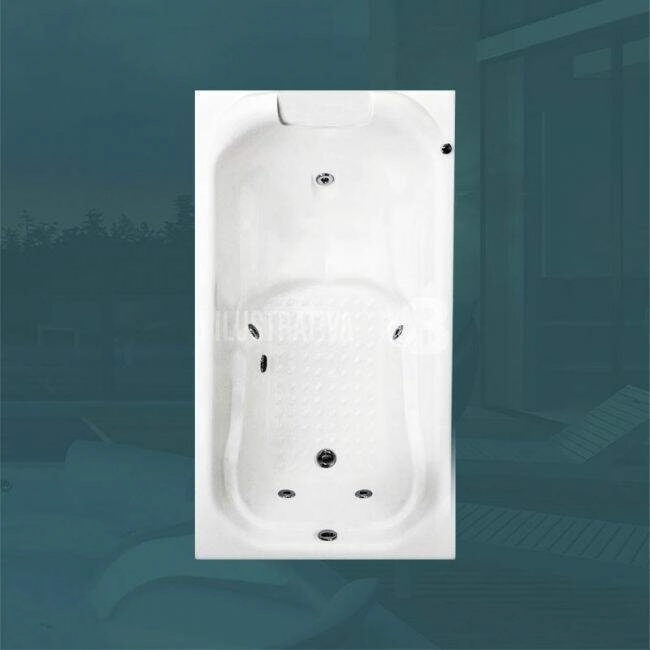 BANHEIRA RETANGULAR GENOVA COMPLETA COM HIDRO (0,99 x 1,78 x 0,52) 110v