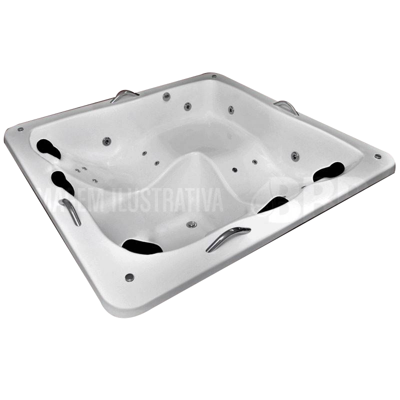 SPA QUADRADO NAPOLE COMPLETO COM HIDRO EM ACRILICO (1,96 x 1,96 x 0,86) 110V