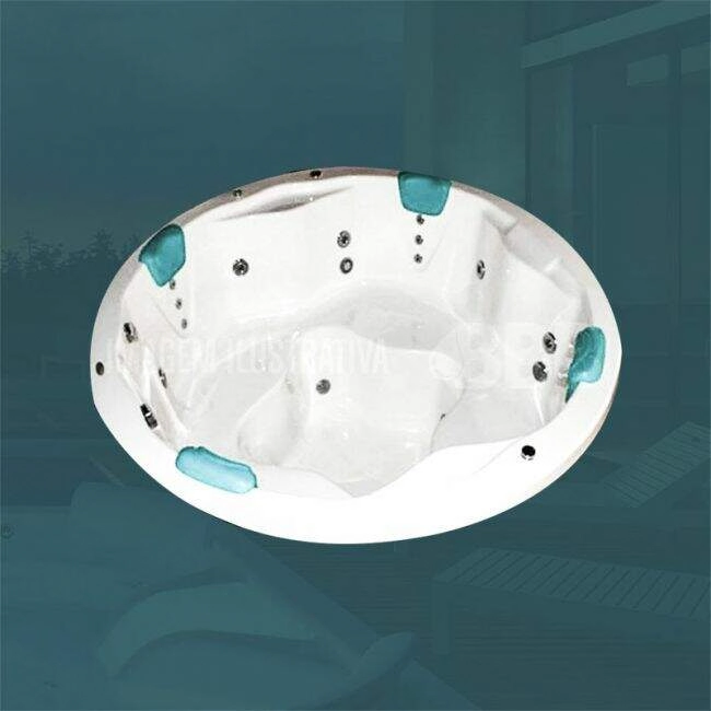 Spa Redondo Califórnia Completo Com Hidro Em Acrílico (2,00 X 2,00 X 1,00) 110 V