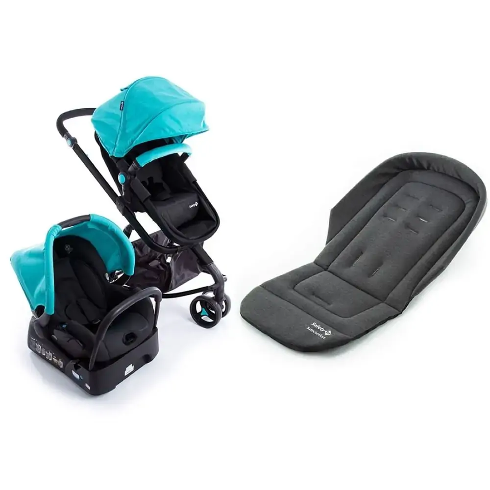 Travel System Mobi Safety 1st - Green Paint + Almofada Extra para Carrinhos SafeComfort - Grey