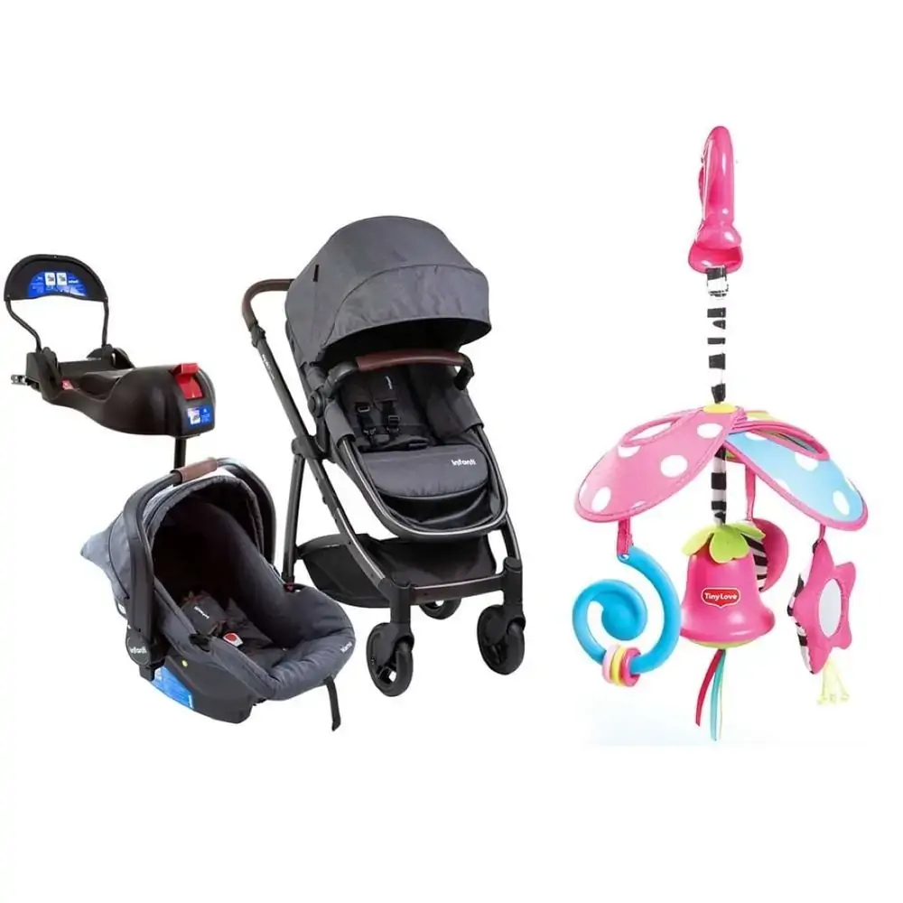 Travel System Epic Lite Trio Infanti - Black Deep + Mini Mobile Pack & Go - Princess Tales