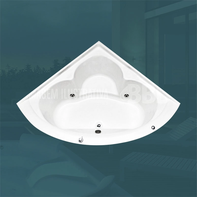 BANHEIRA DE CANTO VENEZA COM HIDRO (1,57 x 1,57 x 0,51) 110V