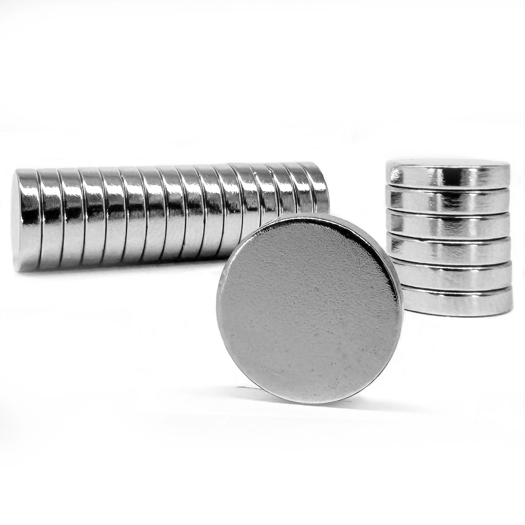 Ímã Neodímio Ø 10x2 mm N35 20 Unidades