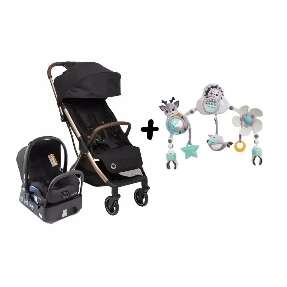 Travel System Eva Trio Essential Black Champagne Maxi-Cosi + Arco Sunny Stroll
