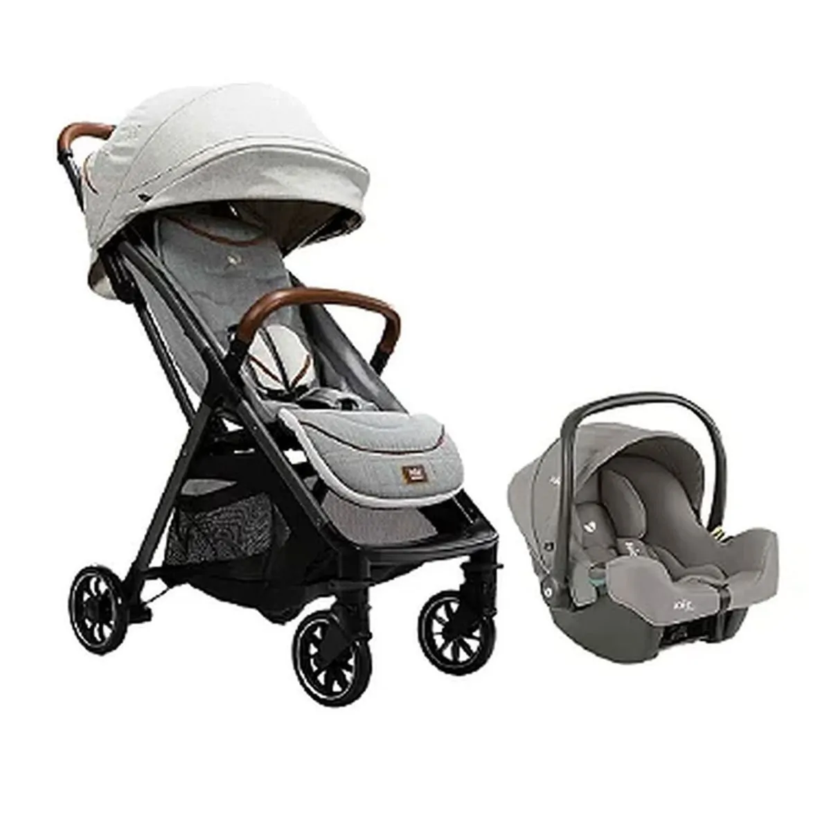 Carrinho de Bebê Combo Parcel Oyster com Bebê Conforto I-snug Pebble Joie