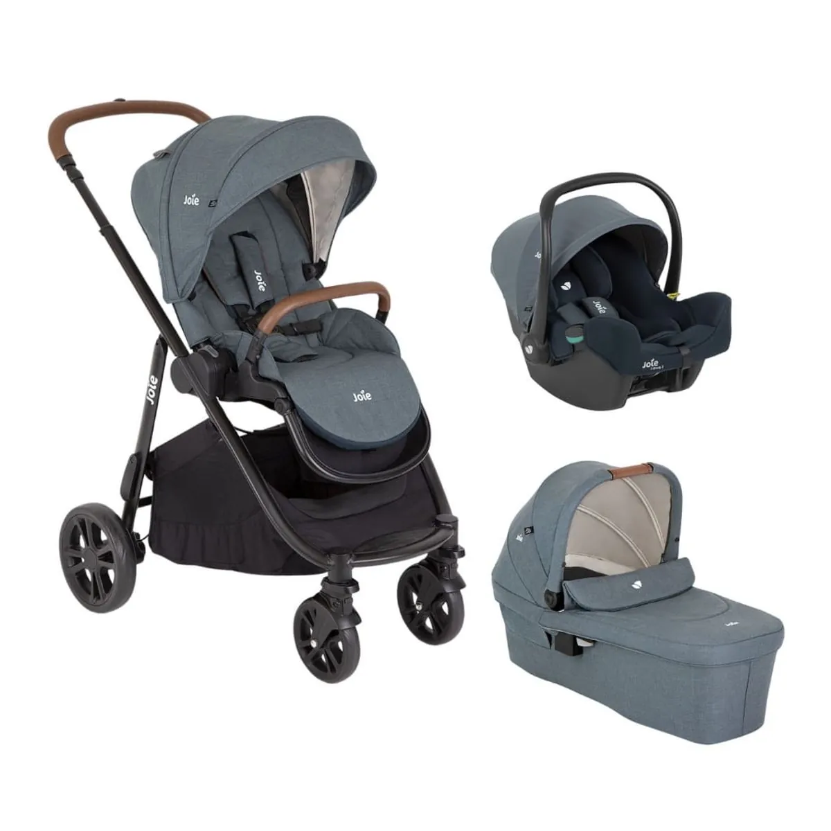 Carrinho de Bebê Travel System Trio Versatrax E Azul Lagoon + Brinde Exclusivo - Joie