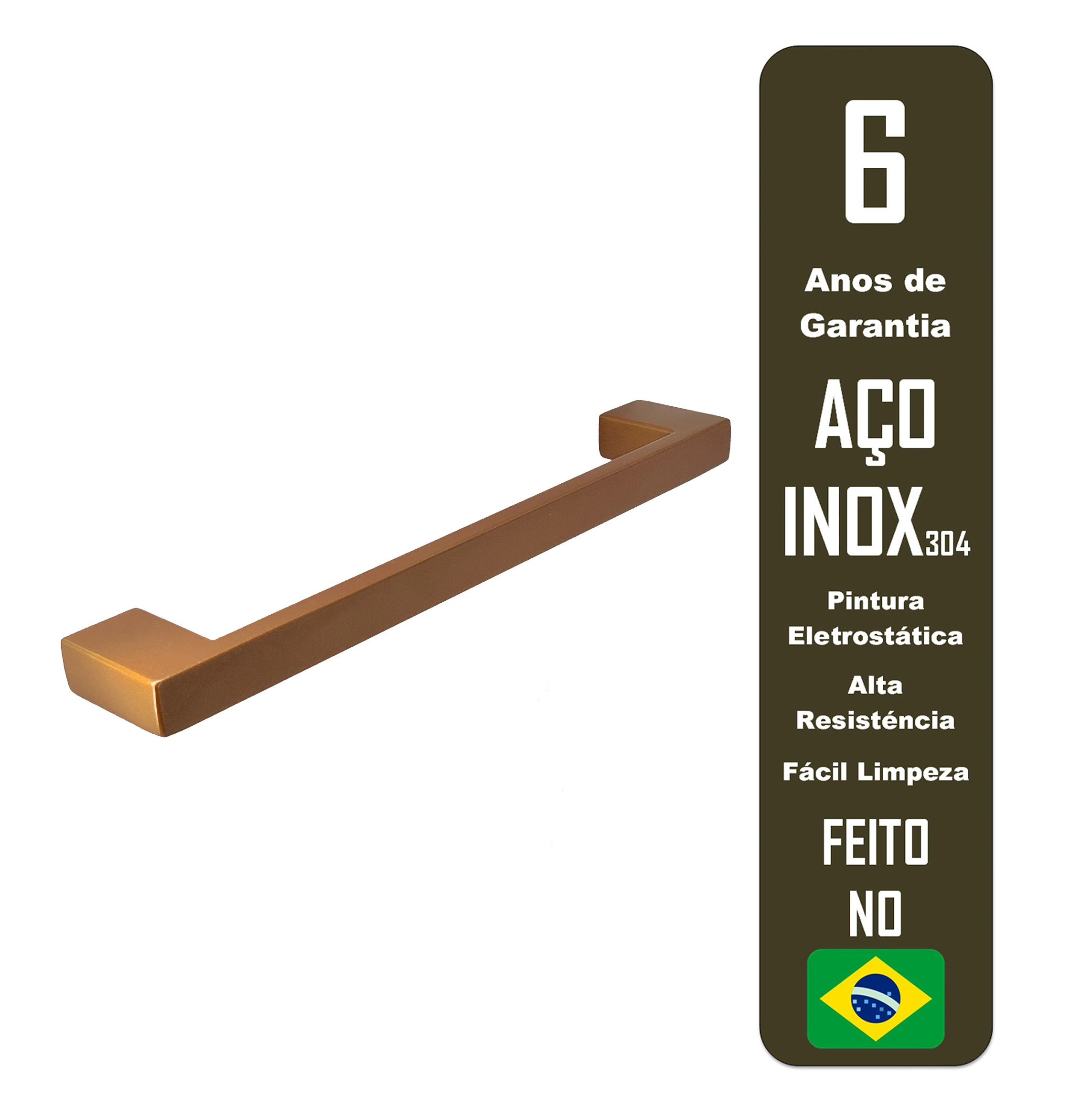 Porta Toalha De Parede Guriri 40cm Cobre/rose Inox
